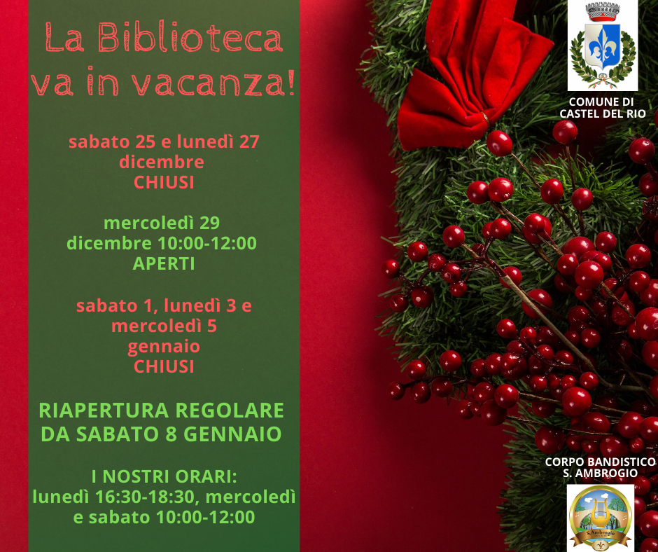 La biblioteca va in vacanza!