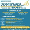 Regione Emilia-Romagna - via alle vaccinazioni delle persone con 80 anni e più